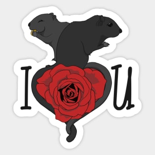 Gerbil love (Dark) Sticker